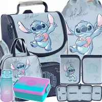 Ilustracja produktu Paso Zestaw Szkolny 6el.Stitch Blue Tornister DS26UU-525 + Piórnik DS26UU-P001BW + Worek DS26UU-712 + Torba DS26UU-074
