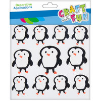 Ilustracja Craft With Fun Ozdoba Dekoracyjna Pingwin Brokatowe Samoprzylepne 463711