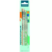 Ilustracja produktu Starpak Pędzle Szkolne Naturalne 3 szt 559658