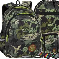 Ilustracja produktu CoolPack Zestaw Szkolny Adventure Park 3el. Plecak Jerry F029672 + Worek F070672 + Piórnik F077672