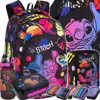 Ilustracja produktu CoolPack Prime Stitch Black Zestaw 5el Plecak F025886 + Piórnik F067886 + Worek F054886 + Z17961 + Z18961