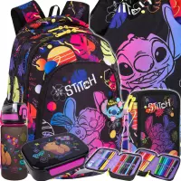 Ilustracja produktu CoolPack Prime Stitch Black Zestaw 5el Plecak F025886 + Piórnik F066886 + Worek F054886 + Z17961 + Z18961