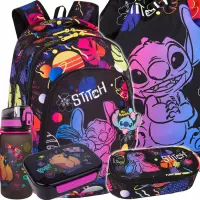 Ilustracja produktu CoolPack Prime Stitch Black Zestaw 5el Plecak F025886 + Piórnik F062886 + Worek F054886 + Z17961 + Z18961
