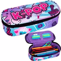 Ilustracja CoolPack Campus Piórnik Tuba Usztywniona z Organizerem K-Pop Rainbow F062037