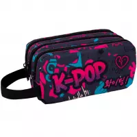 Ilustracja CoolPack Primus Piórnik Saszetka Trzykomorowa Prostokątna K-Pop Dark F060036 Ilustracja CoolPack Primus Piórnik Saszetka Trzykomorowa Prostokątna K-Pop Dark F060036