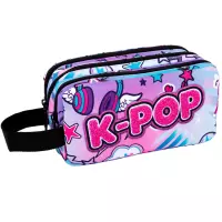 Ilustracja CoolPack Primus Piórnik Saszetka Trzykomorowa Prostokątna K-Pop Rainbow F060037