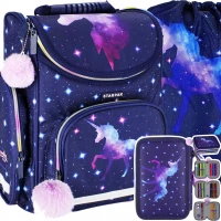 Ilustracja Starpak Zestaw Szkolny Unicorn Galaxy 3el. Tornister 531575 + Piórnik 531577 + Worek 531584