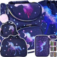 Ilustracja Starpak Zestaw Szkolny Unicorn Galaxy 4el. Tornister 531575 + Piórnik 531577 + Worek 531584 + Torba 531582