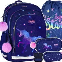 Ilustracja produktu Zestaw Starpak 3el. Plecak Szkolny Galaxy Unicorn 2 529943 + Worek  F159960+ Piórnik 531576