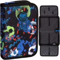 Ilustracja Coolpack Clipper Piórnik Dwuklapkowy Bez Wyposażenia Football Blue D076336