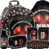 Ilustracja produktu  Paso Zestaw Szkolny 5el. MMA Club Plecak PP25BO-090 + Piórnik PP25BO-P001BW + Worek PP25BO-712