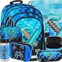 Ilustracja produktu Starpak Zestaw 6el. Pixel Blue Plecak 552609 + Worek 552613 + Piórnik 552636 + Torba 552616 + 558659 + 558652 558655