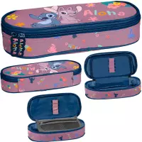 Ilustracja  Paso Piórnik Tuba Usztywniona Stitch Aloha Różowy DS26VV-013