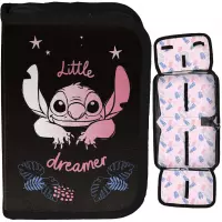 Ilustracja produktu  Paso Piórnik Dwuklapkowy bez Wyposażenia Stitch Black DS26YY-P001BW