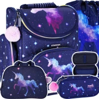 Ilustracja Starpak Zestaw Szkolny Unicorn Galaxy 4el. Tornister  531575 + Piórnik 531576 + Worek 531584 + Torba 531582