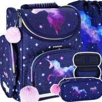 Ilustracja Starpak Zestaw Szkolny Unicorn Galaxy 3el. Tornister 531575 + Piórnik 531576 + Worek 531584 