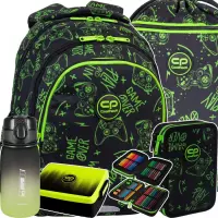 Ilustracja produktu CoolPack Zestaw Szkolny Game Night 5el. Plecak Jerry F029711 + Piórnik F066711 + Worek F070711 + 536877 + Z07510