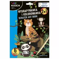 Ilustracja produktu Kidea Wydrapywanka Malowanka Zwierzęta 511626