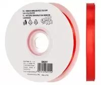 Ilustracja produktu Craft With Fun Wstążka Dekoracyjna 6mm/25m Czerwona 599297