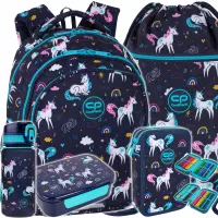 Ilustracja produktu CoolPack Zestaw 5el. Mrs Unicorn Plecak F029935 + Worek F070935 + Piórnik F066935 + Z17935 + Z18935