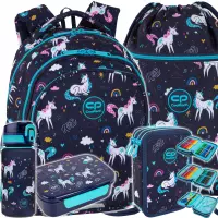 Ilustracja produktu CoolPack Zestaw 5el. Mrs Unicorn Plecak F029935 + Worek F070935 + Piórnik F067935 + Z17935 + Z18935