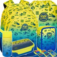 Ilustracja produktu CoolPack Zestaw Szkolny Football 2T 5el. Plecak Jerry F029339 + Worek F070339 + Piórnik F067339 + Z08339 + Z18339