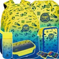 Ilustracja produktu CoolPack Zestaw Szkolny Football 2T 5el. Plecak Jerry F029339 + Worek F070339 + Piórnik F066339 + Z08339 + Z18339