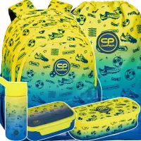 Ilustracja produktu CoolPack Zestaw Szkolny Football 2T 5el. Plecak Jerry F029339 + Worek F070339 + Piórnik F062339 + Z08339 + Z18339