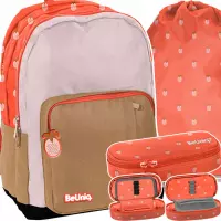 Ilustracja BeUniq Zestaw Szkolny 3el. Pineapple Plecak BU26PA-2710 + Piórnik BU26PA-013 + Worek BU26PA-712