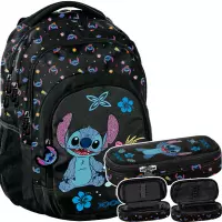 Ilustracja produktu  BeUniq Zestaw Szkolny 2el. Stitch Black Plecak DS26MM-2706 + Piórnik DS26MM-013