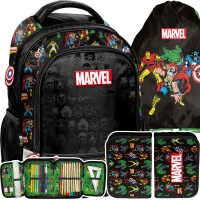 Ilustracja Paso Zestaw Szkolny 3el. Marvel Avengers Plecak AV24JJ-260 + Piórnik AV24JJ-P001 + Worek AV24JJ-712