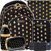 Ilustracja AstraBag Zestaw Szkolny 5el Plecak AB330 Golden Teddy 502024089 + Worek 507024047 + Piórnik 503024052