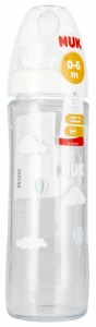Ilustracja produktu Nuk Butelka Szklana ze Smoczkiem New Classic 240ml 0-6m Biała 527883