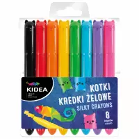 Ilustracja Kidea Kredki Żelowe Kotki 8 kolorów 706899