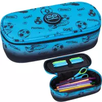 Ilustracja produktu Coolpack Campus Piórnik Tuba Usztywniona z Organizerem Football 2T Blue F062008