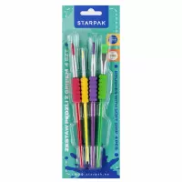 Ilustracja produktu Starpak Pędzle Szkolne z Gripem 4szt 563037