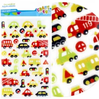 Ilustracja produktu Craft With Fun Samoprzylepna Filcowa Ozdoba Dekoracyjna Pojazdy 521615