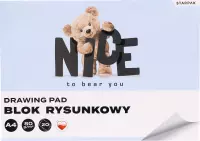Ilustracja produktu Starpak Blok Rysunkowy Football A4 20 kartek Biały Miś 588811