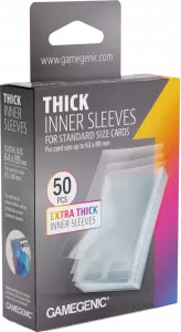 Ilustracja produktu Gamegenic: Thick Inner Sleeves - Standard 64x89 mm - Koszulki na Karty - 50 sztuk