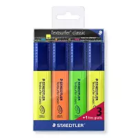 Ilustracja produktu Staedtler Zakreślacze 3 Kolory + Żółty Etui 019535