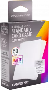 Ilustracja produktu Gamegenic: Board Game Sleeves - Standard (66x91 mm) - Koszulki na Karty - Clear Matte - 50 sztuk