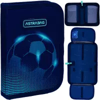 Ilustracja produktu AstraBag Piórnik AC1 Pojedynczy Dwuklapkowy bez Wyposażenia Football Light 503025023