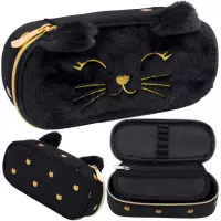 Ilustracja produktu AstraBag Piórnik AC6 Saszetka Usztywniona Fluffy Kitty Black 503025028