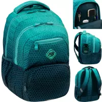 Ilustracja produktu ABag Plecak Szkolny AB200 Hexagon Lagoon Ombre 502026038
