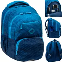 Ilustracja produktu ABag Plecak Szkolny AB200 Hexagon Blue Ombre 502026039