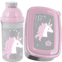 Ilustracja Paso Zestaw Śniadaniowy Unicorn Bidon PP24JR-3021 + Śniadaniówka PP24JR-3022