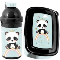 Ilustracja produktu Paso Zestaw Śniadaniowy Panda Bidon PP24PN-3021 + Śniadaniówka PP24PN-3022