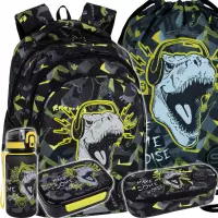 Ilustracja produktu CoolPack Zestaw Szkolny Dinopark 5el. Plecak Jerry F029966 + Worek F159966 + Piórnik F062966 + Z17966 + Z18966
