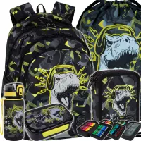 Ilustracja produktu CoolPack Zestaw Szkolny Dinopark 5el. Plecak Jerry F029966 + Worek F159966 + Piórnik F067966 + Z17966 + Z18966