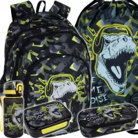 Ilustracja produktu CoolPack Zestaw Szkolny Dinopark 5el. Plecak Prime Pro F162966 + Worek F159966 + Piórnik F062966 + Z17966 + Z18966